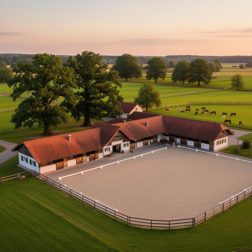 Hofansicht Reitanlage Eichenhof
